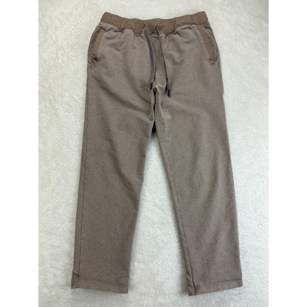 Mack Weldon Ace Sweatpants Mens M Heather Brown Stretch Elastic Waist Drawstring